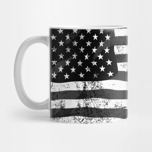 Black and white American flag Mug